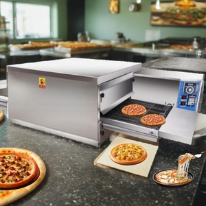 Forno Elettrico Commerciale a Convezione da Tavolo in Acciaio Inossidabile da 12, 18, 21 Pollici per <span class=keywords><strong>Pizza</strong></span>, Pane e Frutta Secca, con Nastro Trasportatore Regolabile - Product Image 4
