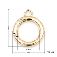 Aksesoris Gantungan Kunci, Liontin Logam, Penghubung, Cincin Gerbang Terbuka, Penjepit Carabiner, Cincin O Logam