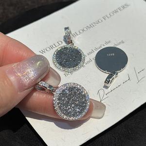 Componente de Joyería Brillante de Plata Pura S925, Diseño de Nicho Vintage Antiguo, Colgante de Flor de Coche CNC, Simple y Moderno - Product Image 4