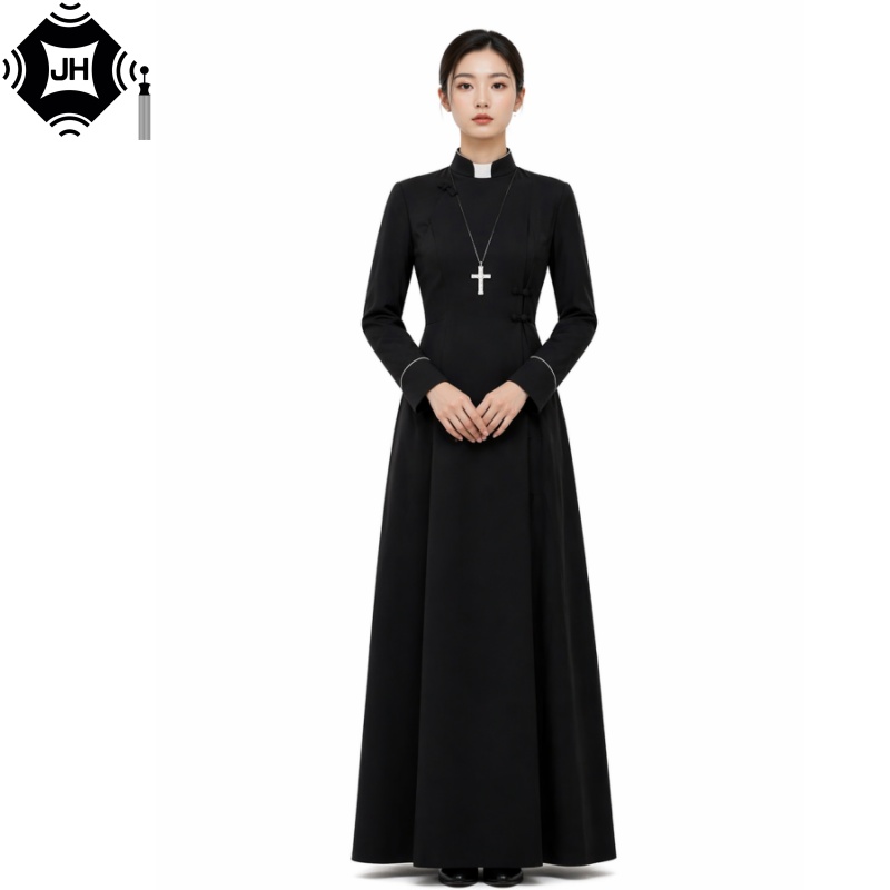 High Quality Black Clerical Gowns for Wholesale & Custom