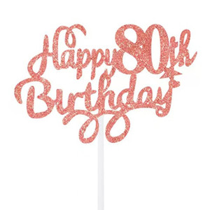<span class=keywords><strong>Buon</strong></span> <span class=keywords><strong>compleanno</strong></span> torta numero 10-90 inserire carta Glitter carta festa lettere inglesi torta di <span class=keywords><strong>compleanno</strong></span> decorazione Plug-in - Product Image 4