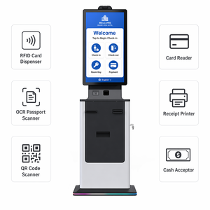 Chiosco di Pagamento Self-Service con Schermo Touch, Lettore di Carte, Scanner per Passaporti, Stampante di Biglietti, Terminale per <span class=keywords><strong>Check</strong></span>-in in Hotel - Product Image 1
