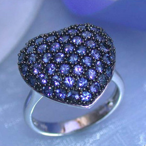 Anello a Cuore da Donna, Gioiello Elegante in Lega, Regolabile, Romantico, per Uso Quotidiano - Product Image 2