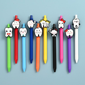 Stylo de dentiste en plastique multicolore, motif infirmière de dessin animé, cadeau d'appréciation pour les dentistes, mignon et doux, pour les infirmières - Product Image 2