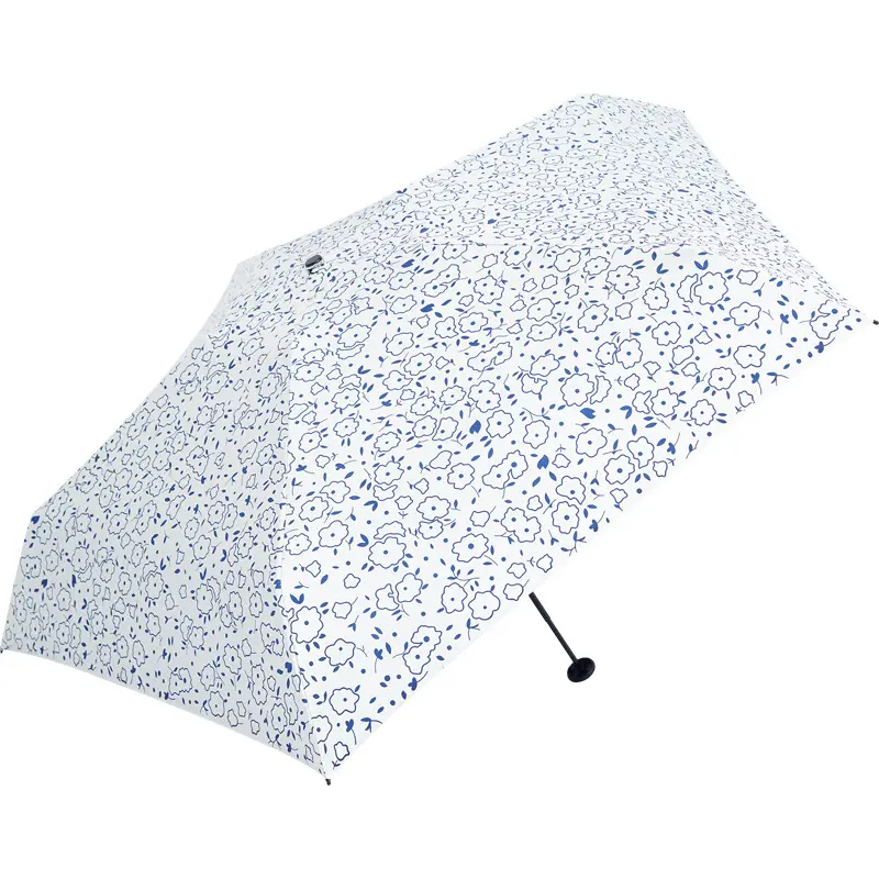 N17 Parapluie à Pouce Ultra-Légère 50% Off Mini Parapluie Vinyle Parasol Uv-Proof Sun Umbrella Sunny And Rainy Dual-Purpose Sun