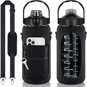 Porta Borraccia Grande Personalizzato in Neoprene con Tasca e <span class=keywords><strong>Tracolla</strong></span> per Bottiglie da Gallone - Product Image 1