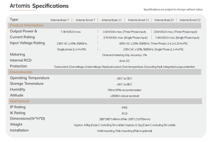 Starcharge Artemis Chargeur de voiture électrique sécurisé approuvé TUV 32A 22kW Type 2 AC Charge rapide OCPP RCD Type B Premium Wallbox EU - Product Image 6