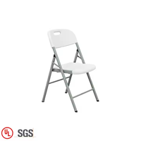 Vente en gros de chaises pliantes rondes en plastique chaises pliantes blanches pour jardin, banquet, camping, mariage