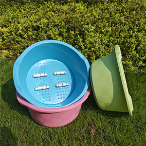 Baignoire pour les pieds en plastique avec massage par rouleaux, diamètre 42 cm, bassin de trempage pour les pieds pour soins de santé, usage domestique - Product Image 2