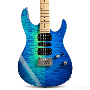 Custom Logo Style Guitar Flamed Maple <b>Top</b> HSH Pickups Gloss Blue Strat Guitar OEM ODM Factory Price - Product Image 5