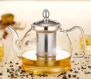 Offre Spéciale – Bouilloire/Théière Moderne en Verre Transparent de 1200 ml, Compatible Plaque de Cuisson, Écologique, avec Infuseur Amovible – Vente en Gros - Product Image 2