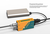 AVMATRIX MINI SC1112 Convertidor Mini Profesional de 3G-SDI a HDMI, Compatible con 1080p60, con Salida SDI Loop Out para Monitor de Cámara Profesional
