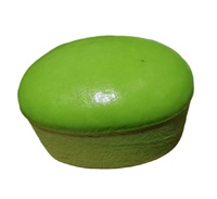 Nouveaux jouets anti-stress à presser en PU, doux et à remontée lente, en forme de gâteau au fromage matcha semi-cuit, mignons, réalistes, verts