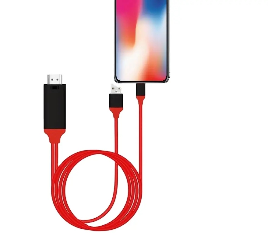 2 M USB Typ C Für iPhone 8-poliges HDMI-Audio-VIDEO-Kabel HDTV Digital AV Smart Converter Adapter Für iPhone Samsung Huawei