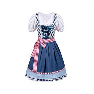Costume de serveuse de bar traditionnel bavarois pour femmes, robe Dirndl allemande pour l'Oktoberfest, déguisement de fête pour adultes - Product Image 1