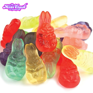 Venta al por mayor de dulces de Pascua, dulces de confitería, dulces americanos, forma de conejo, caramelo de goma recubierto - Product Image 1