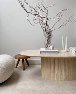 <span class=keywords><strong>Table</strong></span> <span class=keywords><strong>basse</strong></span> ronde en travertin blanc poli à prix avantageux directement de l'usine - Product Image 6