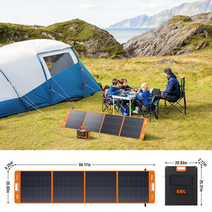 Panneau solaire portable EBL 100W, mise à niveau avec puissance réglable de 200W pour station d'alimentation 240/300/500/1000/1500/2000 - Product Image 5