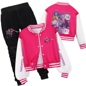 ชุดเสื้อแจ็คเก็ตเบสบอลและกางเกงวอร์มลายการ์ตูน K-Pop Demon Hunters รุ่นใหม่ขายดีประจำฤดูใบไม้ผลิและฤดูใบไม้ร่วง - Product Image 2