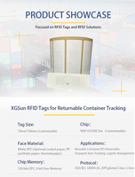 Mini etiqueta RFID UHF U9xe imprimible a prueba de agua con lectura de largo alcance para la gestión de paquetes logísticos (personalizable)