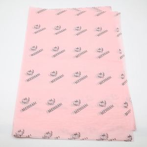 Papier de soie d'emballage en rouleau, blanc, rose, vert, avec logo personnalisé, impression dorée, écologique, épaisseur 17g 80gsm, pour emballage en boîte - Product Image 1