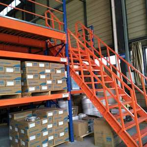 OEM Sản Xuất Nền Tảng Pallet Phê Duyệt Lửng Giá Hệ Thống Heavy Duty Kho Kệ - Product Image 3