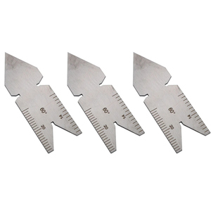 3 pezzi strumenti di saldatura regola di saldatura nervatura calibro 60 angolo di saldatura centro calibro calibro con valore di 60 gradi filettatura metrica - Product Image 1