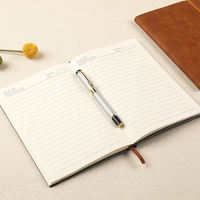 Carnet de notes A5 personnalisable avec doublure en cuir PU souple, carnet de notes avec sangle élastique Cuadernos Escolares, reliure thermique