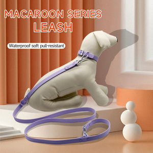 Beliebte Multifunktions kreative <span class=keywords><strong>PVC</strong></span> Hunde halsband Leine Set Einstellbare Größe Solid Pattern Schnalle Dekoration Umwelt freundliches Training - Product Image 5