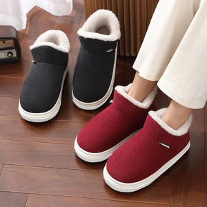 Pantofola antiscivolo calda alta invernale da <span class=keywords><strong>donna</strong></span> e da uomo con tacco chiuso scarpe di cotone felpate con suola spessa - Product Image 2