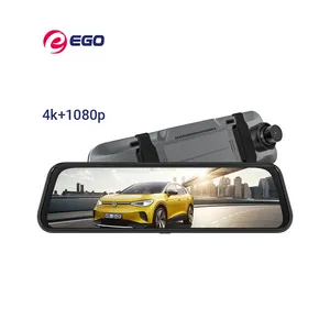 4k 9.66 Inch Touch Screen Factory Wholesale AHD Night Vision Rearview Car DVR WIFI Mirror Dash Cam