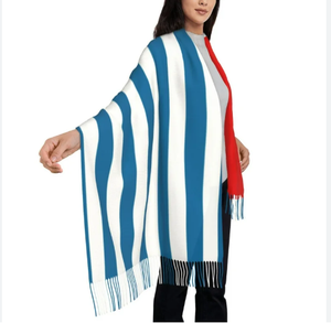 Bufanda de Invierno para Mujer con <span class=keywords><strong>la</strong></span> Bandera de Paraguay, Bufanda de Pashmina Suave y Cálida con Flecos - Product Image 4