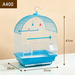 Jaula Metálica Ecológica con Techo Arqueado para Pájaros, Hábitat de Vuelo para Periquitos y Perrositos, No Tóxica - Product Image 5