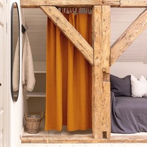 Wholesale Customizable Pure Linen <b>Curtains</b> Fabric Floor <b>Curtain</b> for the Living Room Bay <b>Window</b> <b>Curtains</b> for Home - Product Image 2