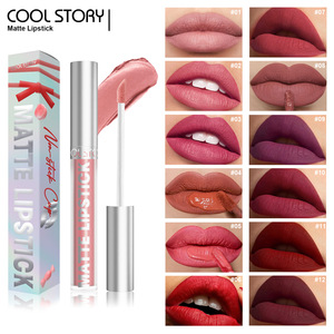 Rossetto Liquido Opaco Vellutato Rosa 12 Colori Lucidalabbra Lunga Durata Non Trasparente Rosso Sexy Impermeabile Trucco Labbra Cosmetico - Product Image 3