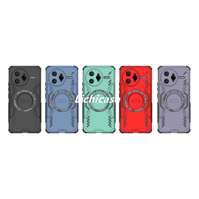 Lichicase Wholesale 2 in 1 Shockproof Magnetic Cell Mobile Phone Case for Xiaomi Poco F7 F7 Pro Cooling Back Cover