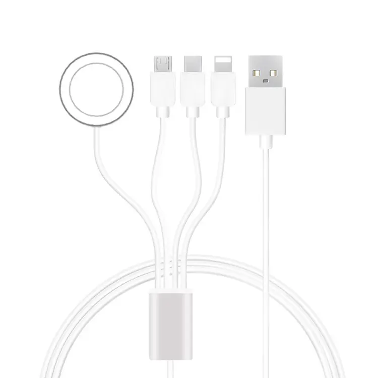 4 in 1 Magnetic Charger Cable Compatible with for Apple Watch for iPhone for iPad for iWatch Charger Charging Cord