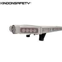 Barra de Luces de Advertencia LED de Doble Color Rojo, Azul, Blanco y Ámbar, Barra Estroboscópica para Ambulancia, 3W TIR, 4 LED, Aluminio Plateado o Negro