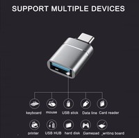 Câble adaptateur OTG USB C mâle vers USB femelle avec protection contre les courts-circuits pour téléphone portable Samsung MacBook Pro