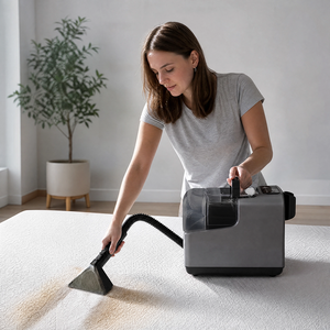 <span class=keywords><strong>Nettoyeur</strong></span> de tapis à <span class=keywords><strong>vapeur</strong></span> 1400W 220V portable 4-en-1, aspirateur humide et sec 1,8L pour le nettoyage des tissus de canapé, de sellerie et de sièges de voiture - Product Image 2