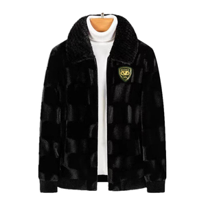 Abrigo de Invierno Elegante y Ecológico para Hombre, con Material de Piel Sintética de PU, Cuello Camisero, Diseño Sólido y Cierre de Cremallera - Product Image 4