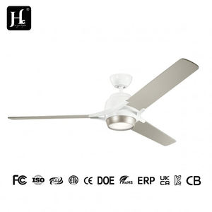 Ventilateurs de plafond à commande directe d'usine avec lumière LED dimmable, moteur DC, 6 vitesses, pales en fer à profil bas pour chambre et salon - Product Image 6