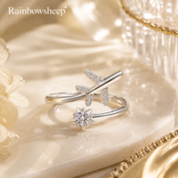 Bagues en argent sterling S925 avec moissanite, thème voyage, anneau fendu, avion, pierres pavées, étoile polaire, vente en gros, cadeau pour femme, bijoux fins