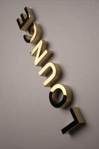 Lettres de signalisation électronique en acrylique en acier inoxydable tridimensionnelles non lumineuses, lettres de marquise IP65, métal imperméable, personnalisable, boutique - Product Image 6