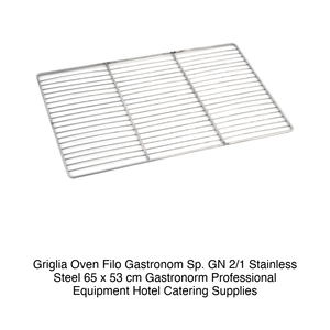 Grille de four en fil d'acier inoxydable Gastronom GN 2/1, épaisseur 2,4 mm, 65 × 53 cm - Product Image 2