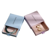 Luxueux haut de gamme tiroir boîte anneaux cadeau pour bijoux Logo personnalisé emballage en carton pour Bracelets colliers boucles d'oreilles