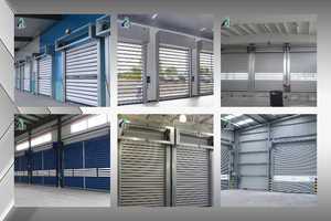 Portes Industrielles à Spirale Haute Vitesse, Portes Sectionnelles Pliantes, Portes à Volets Roulants Motorisées pour <span class=keywords><strong>Hangar</strong></span> - Vente en Gros Usine - Product Image 4