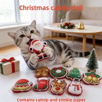 Grenzüberschreitendes Weihnachts-Plüsch-Katzenspielzeug mit Katzenminze, Elch- und Baumdesign für interaktive Zahnreinigung und Langeweile-Linderung