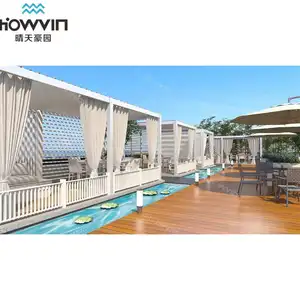 Howvin 정원 자유로운 입상 정원을 위한 방수 자동화된 알루미늄 옥외 bioclimatic pergola