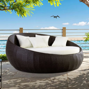 الشاطئ الحديث في الهواء الطلق ounger الخوص للماء في الهواء الطلق Patio Patio كل الطقس بركة مع المظلة - Product Image 4